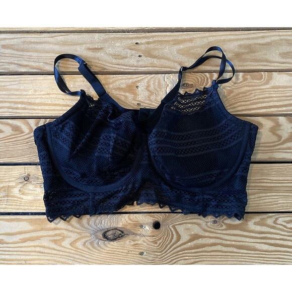 Cacique Other - Cacique Lace Underwire Bra Size 44DD Women’s Black